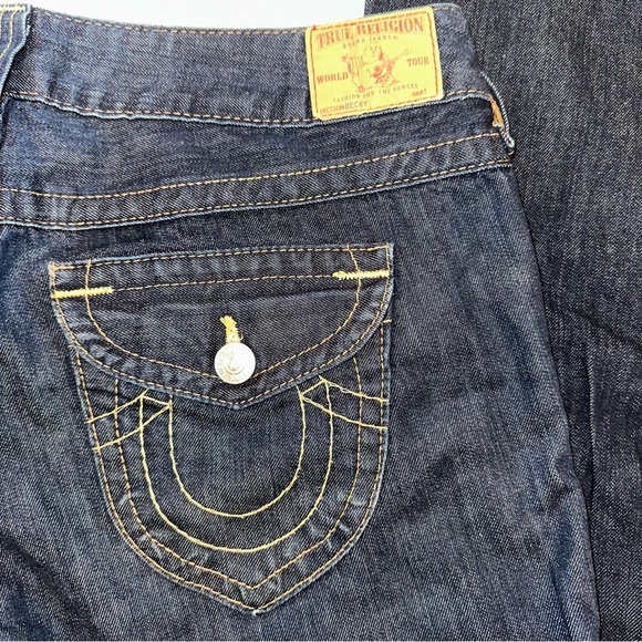 True Religion Becky Bootcut Jeans Dark Wash Size 32 USA - Picture 6 of 13